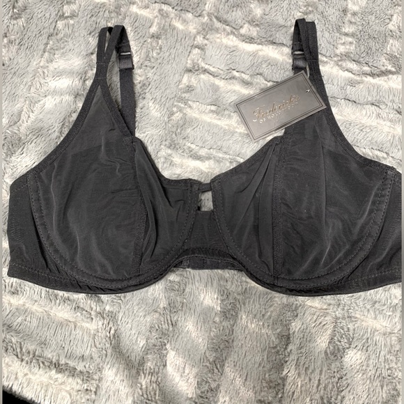 Fredricks of Hollywood woman black shear bra sz 36D (runs small) - Picture 2 of 5
